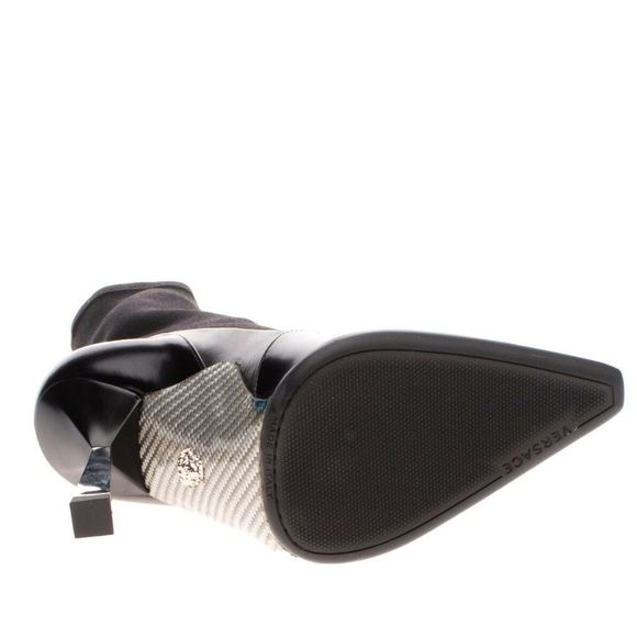 VERSACE Leather Ankle Boots EU 38 UK 5 US 8 Sock Like Made in Italy New with box - Picture 7 of 11